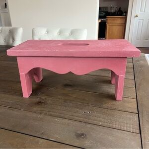 Vintage Wooden Step Stool Farmhouse Decor | Sm Bench Plant Stand Rustic Cottage